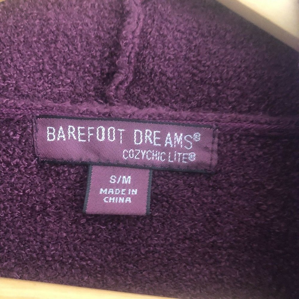 BAREFOOT DREAMS Size S/M Chic Cozy Lite Purple Island Wrap Cardigan - Picture 4 of 7